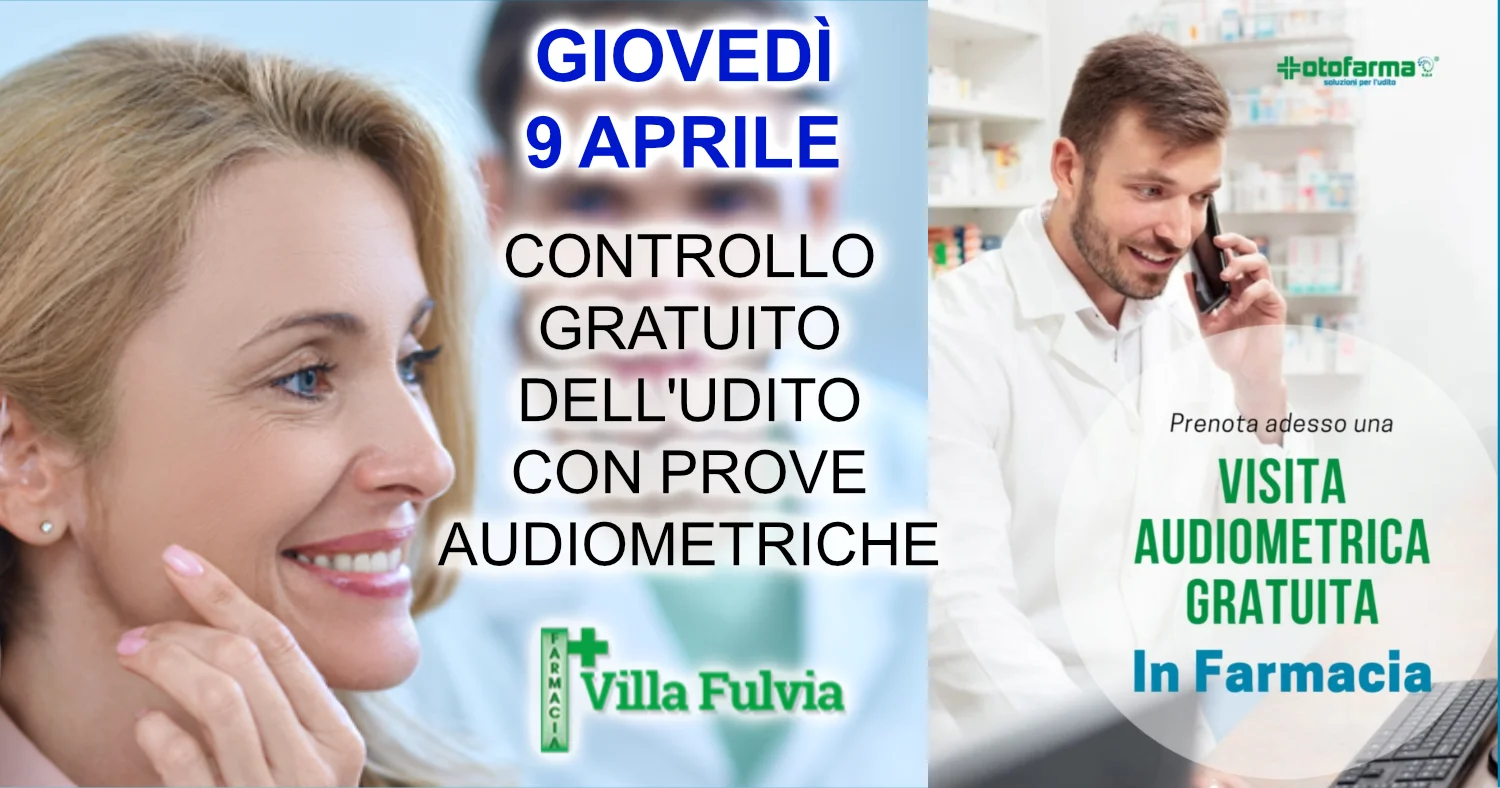 Giovedì 9 aprile controllo gratuito dell'udito 