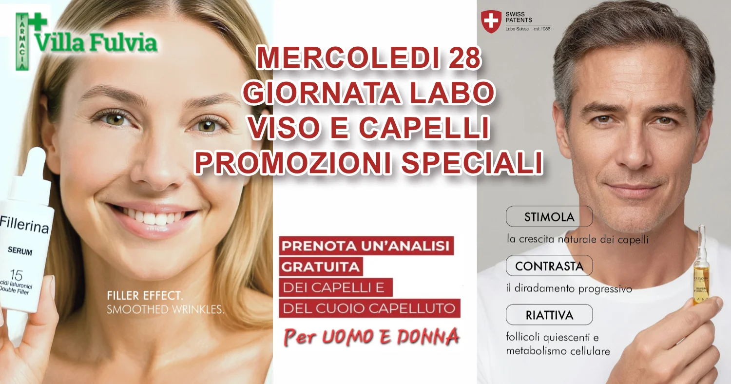 Martedì 28 Aprile Giornata Labo capelli e viso