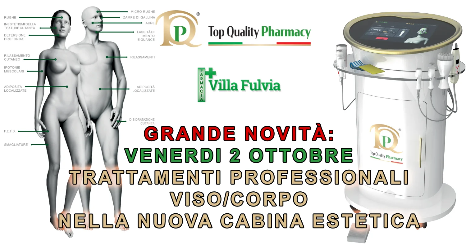 Venerdi 2 Ottobre NOVITÀ:Trattamenti professionali viso/corpo