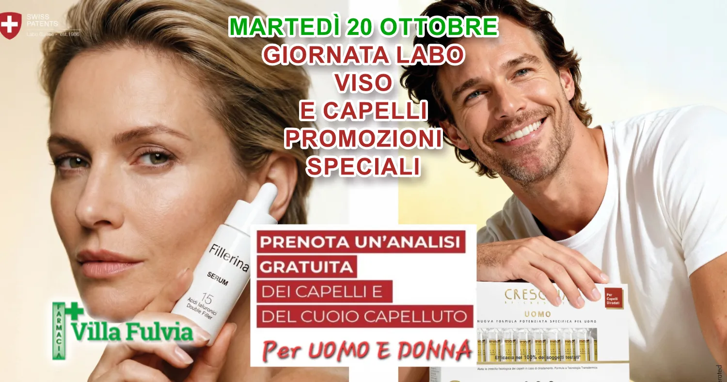 Martedì 20 ottobre giornata Labo capelli e viso